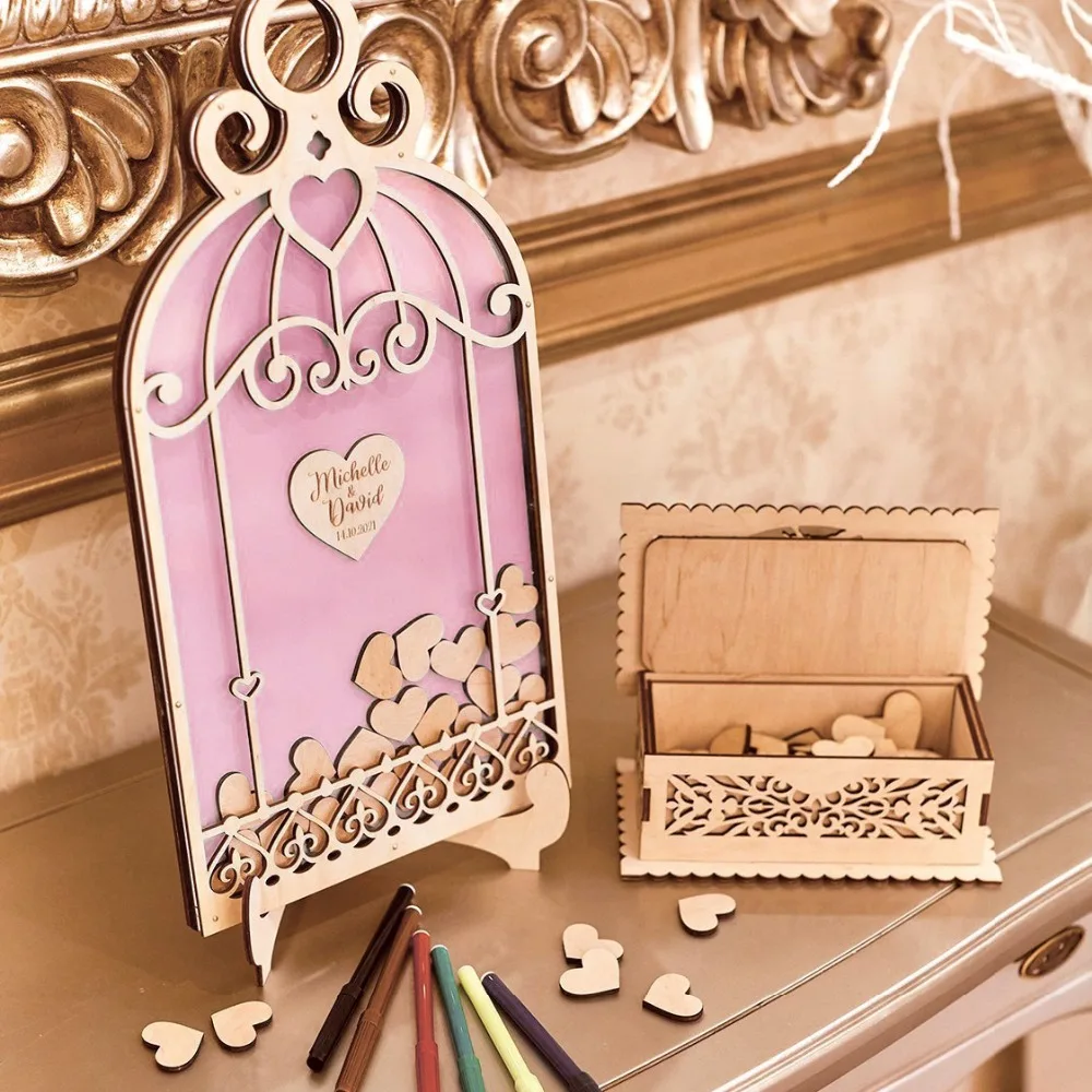 Birdcage Signature Guestbook Wedding Guest Book Alternative Wedding 