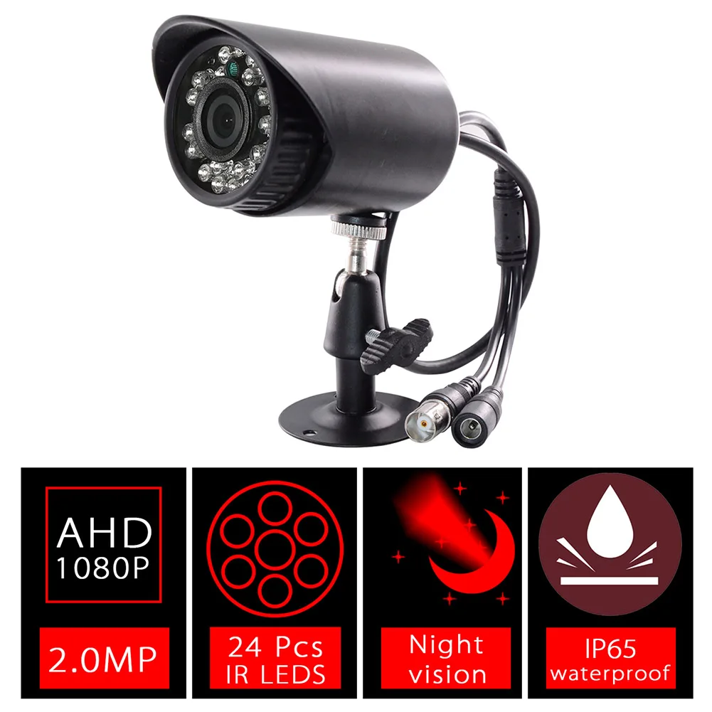 

One Set CCTV Camera Waterproof with 24pcs LEDs HD Night Vision Bullet Camera SD998