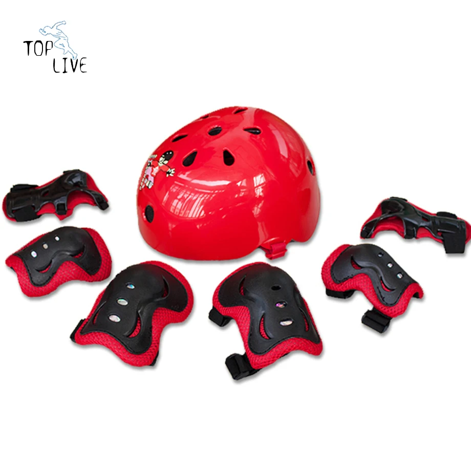 7PCS/SET Kid Skating Protective Gear Helmet/Knee/Elbow/Wrist Pad Set