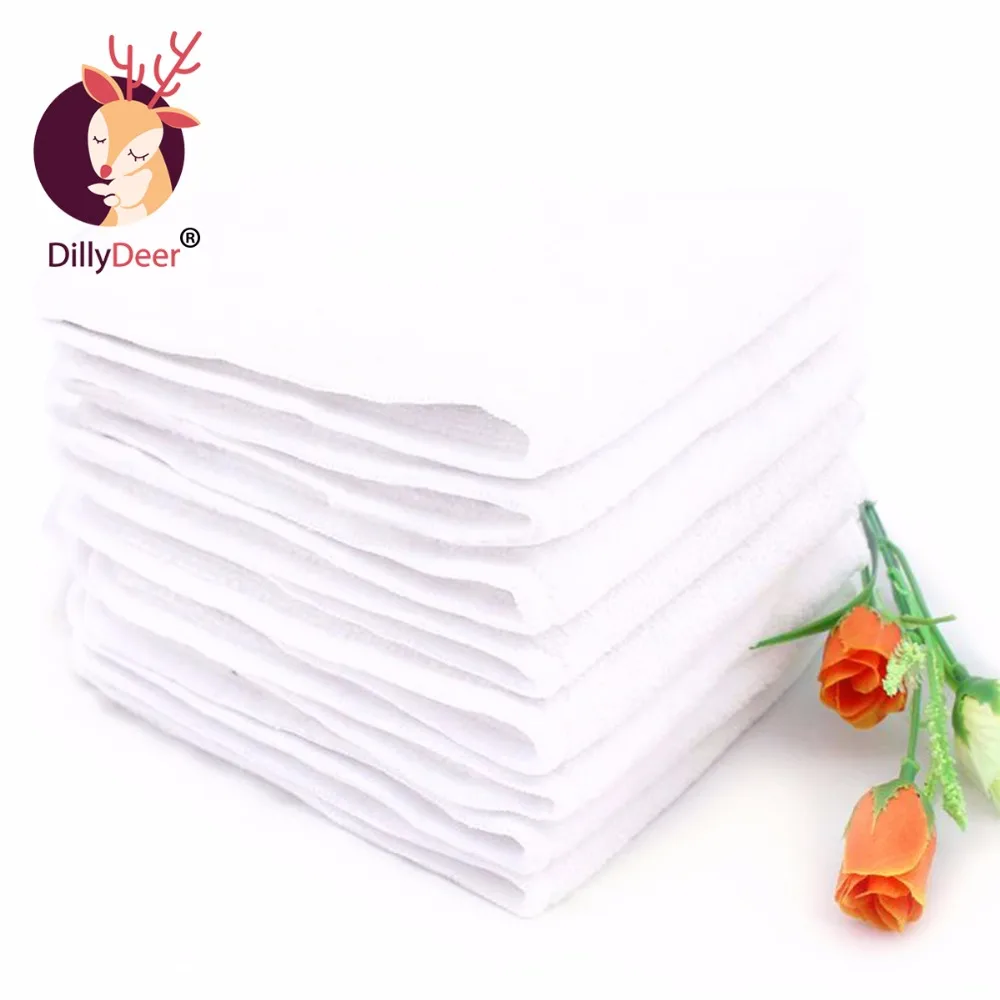 12 Pieces Comfort Cotton Baby Diaper Insert Soft Healthy Bamboo Fiber Recyclable Use Environment