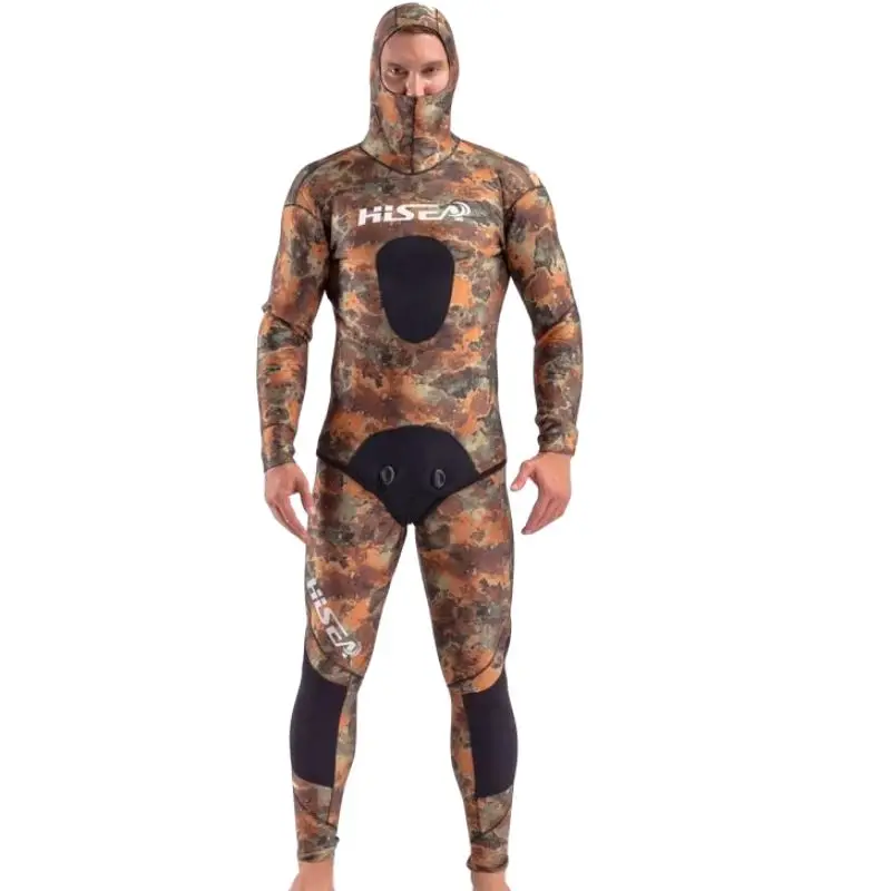 

Men Spearfishing Wetsuit 5mm Neoprene One Piece Swimsuit Diving Surf Snorkel Swim Wet Suit Swimwear Long sleeve Beach Keep Warm