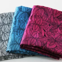 Цветок лотоса полиэстер Шармез печатных ткань шарф с шитьем ремесло diy ткань Атлас