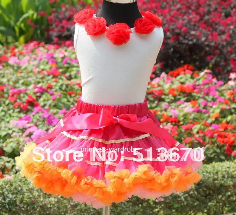

Rainbow Pettiskirt with Matching Red Tank Tops MAM23