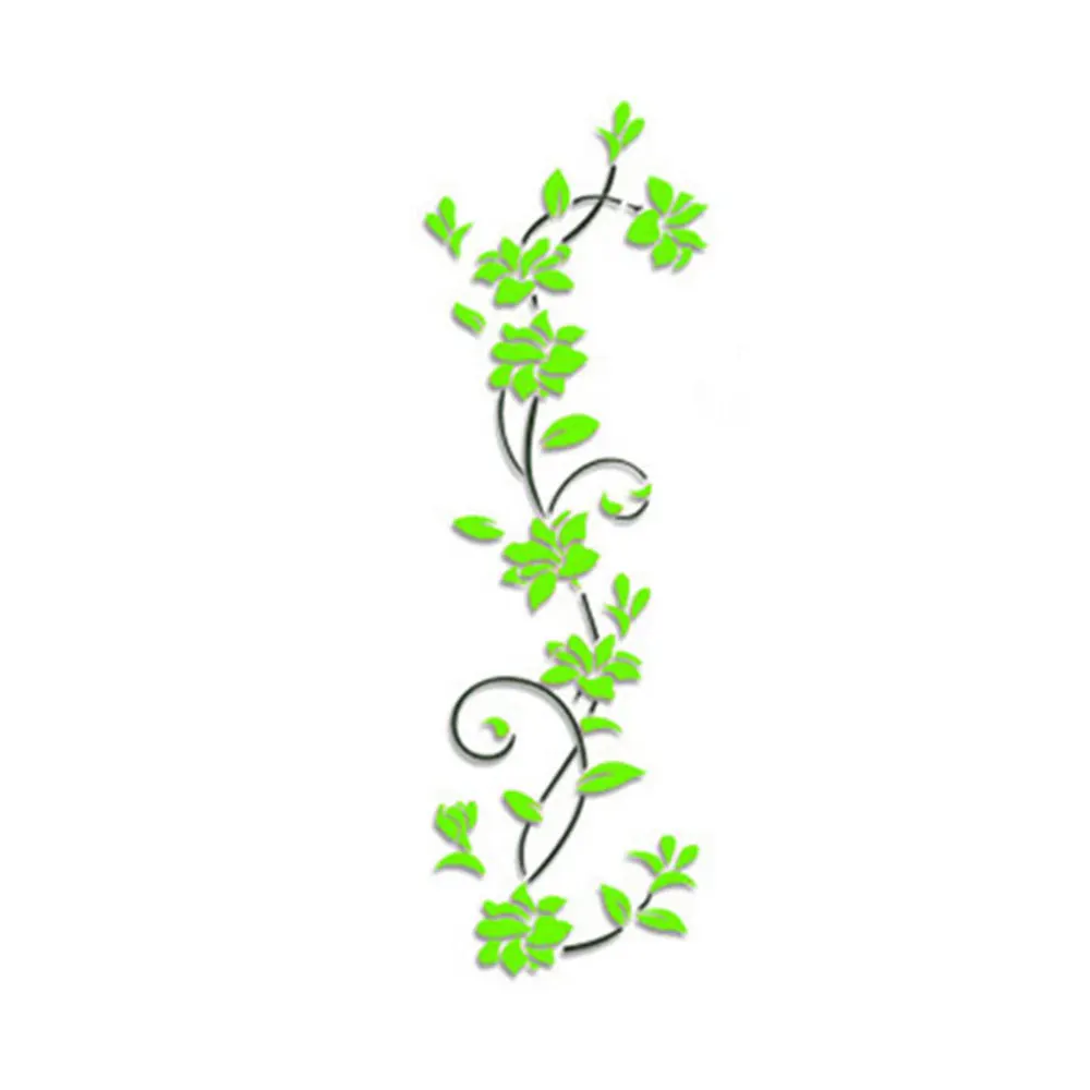 

DIY Decal Removable Acrylic 3D Rose Flower Romantic Wall Sticker Vinyl 24 * 80cm Decor Home Art 24X80cm Fashion Decoration
