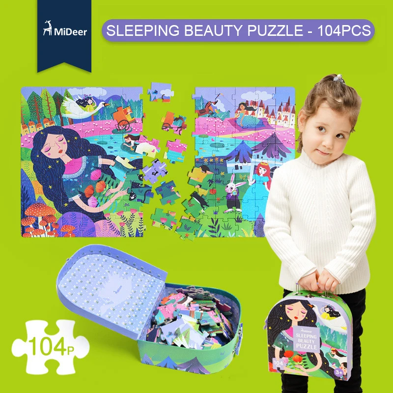

Mideer 104pcs Children Large Paper Puzzle Sleeping Beauty Puzzle Baby Intelligence Development Educational Toys Gift Box