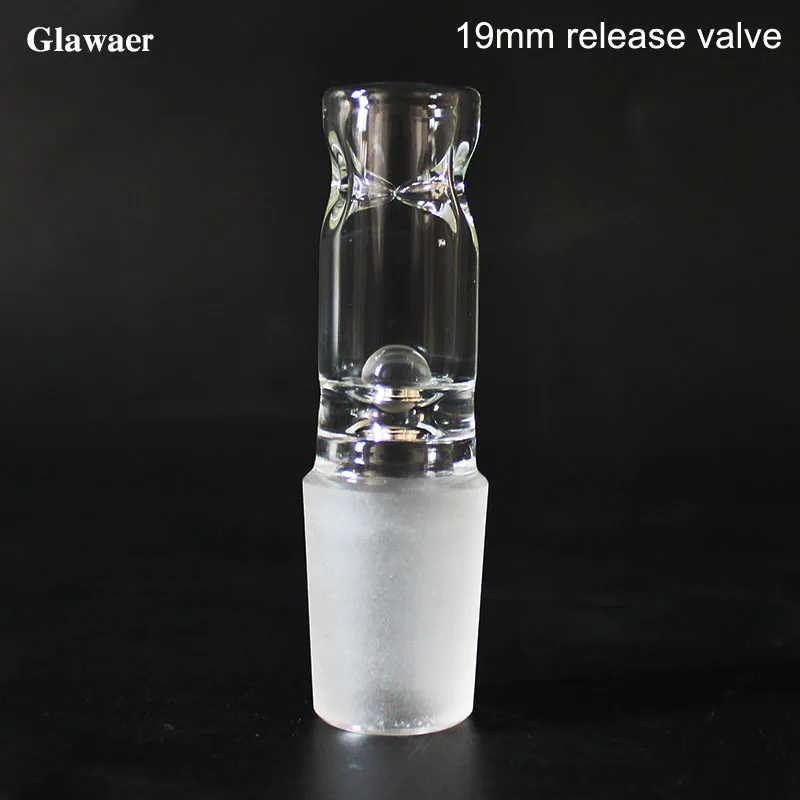 

10pcs/lot glass hookahs shisha 14mm or 19mm spiral or bent shape connect valve release vapor valve hookah accessories