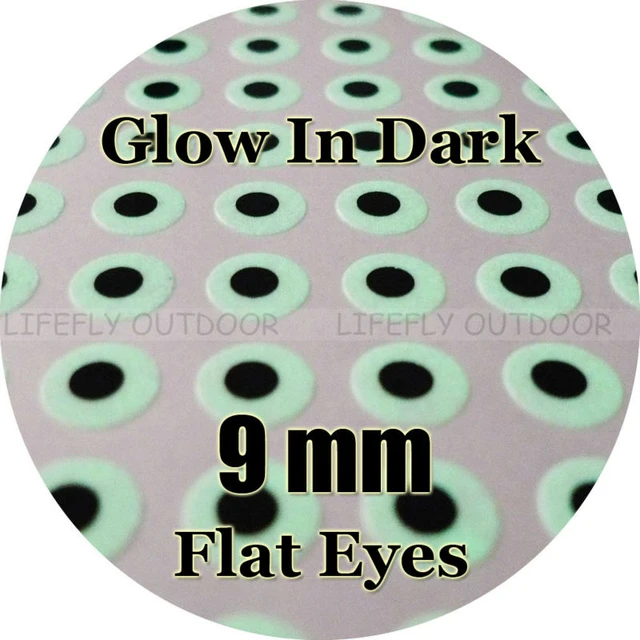 9mm Flat Glow In Dark / Wholesale 400 Flat Eyes, Fly Tying, Jig Tying, Lure  Making, Spinner Baits