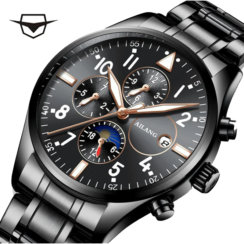 

2018 AILANG Mens Watches Top Brand Luxury Automatic Mechanical Watch Fashion Men Pilot Wristwatch Waterproof Clock Gift Box