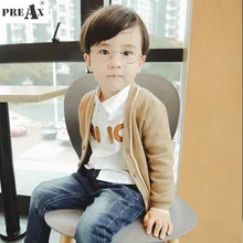 Для маленьких мальчиков свитер Chidlren Одежда и аксессуары для мальчиков Мода Аппликация Вышивка кардиган пальто Куртки детские вязанные свитера Топы корректирующие