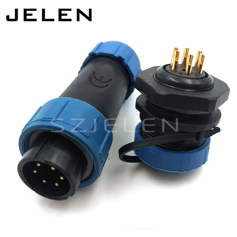 SY1710, 6 pin power connector , 6 pin waterproof plug male, 6 pin
