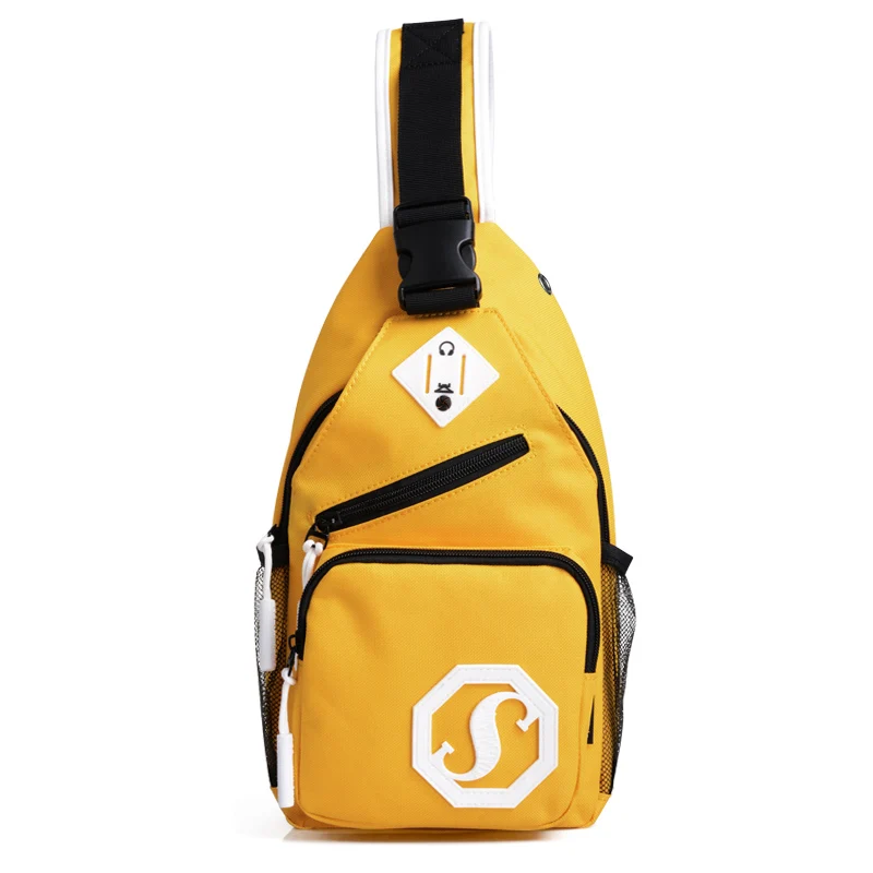 yellow ZOQW Мужская нагрудная сумка новая Студенческая сумка Оксфорд ткань сумки-мессенджеры спортивная сумка для отдыха YL23 - Цвет: yellow