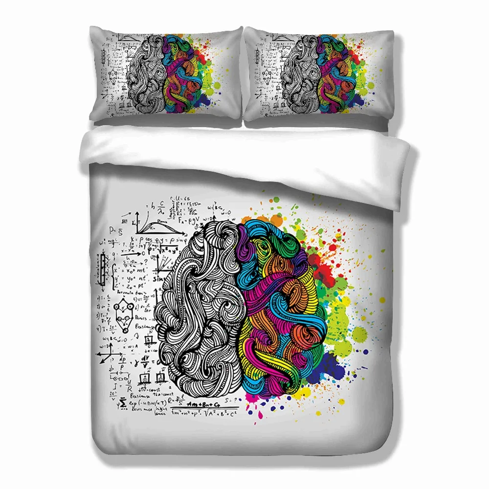 

Smart Brain Bedding Set Twin Full Queen King Super King Size 3D Duvet Cover Pillow Cases Quilt Cover Bed Cover Bedclothes 3pcs