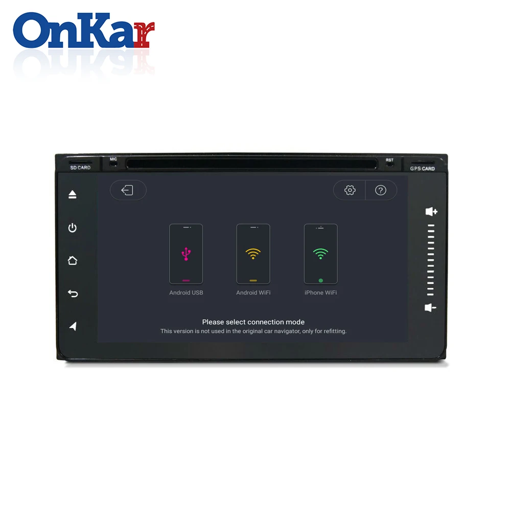 Perfect ONKAR 6.95 Inch Car GPS Radio for Toyota Prado Fortuner Yaris Rav4 With DVD CD Player Android 8.1 RAM 2GB ROM 32GB Mirror Link 3