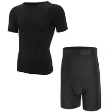 MISS MOLY мужские Утягивающие шорты для похудения формирователь тела для мужчин бесшовный топ на бретелях Корректирующее белье жилет рубашка Abs Abdo мужские тонкие