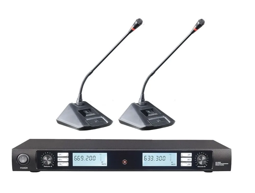 Bolymic DUAL CHANNELS UHF DESKTOP WIRELESS CONFERENCE MICROPHONE SYSTEM