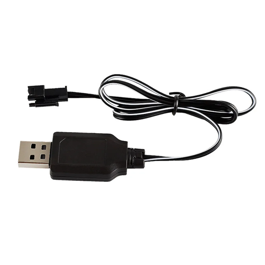 80 cm 4.8 V Black ABS + Metal USB Charging Cable 250 mA SM Connector Plug for RC Model Battery