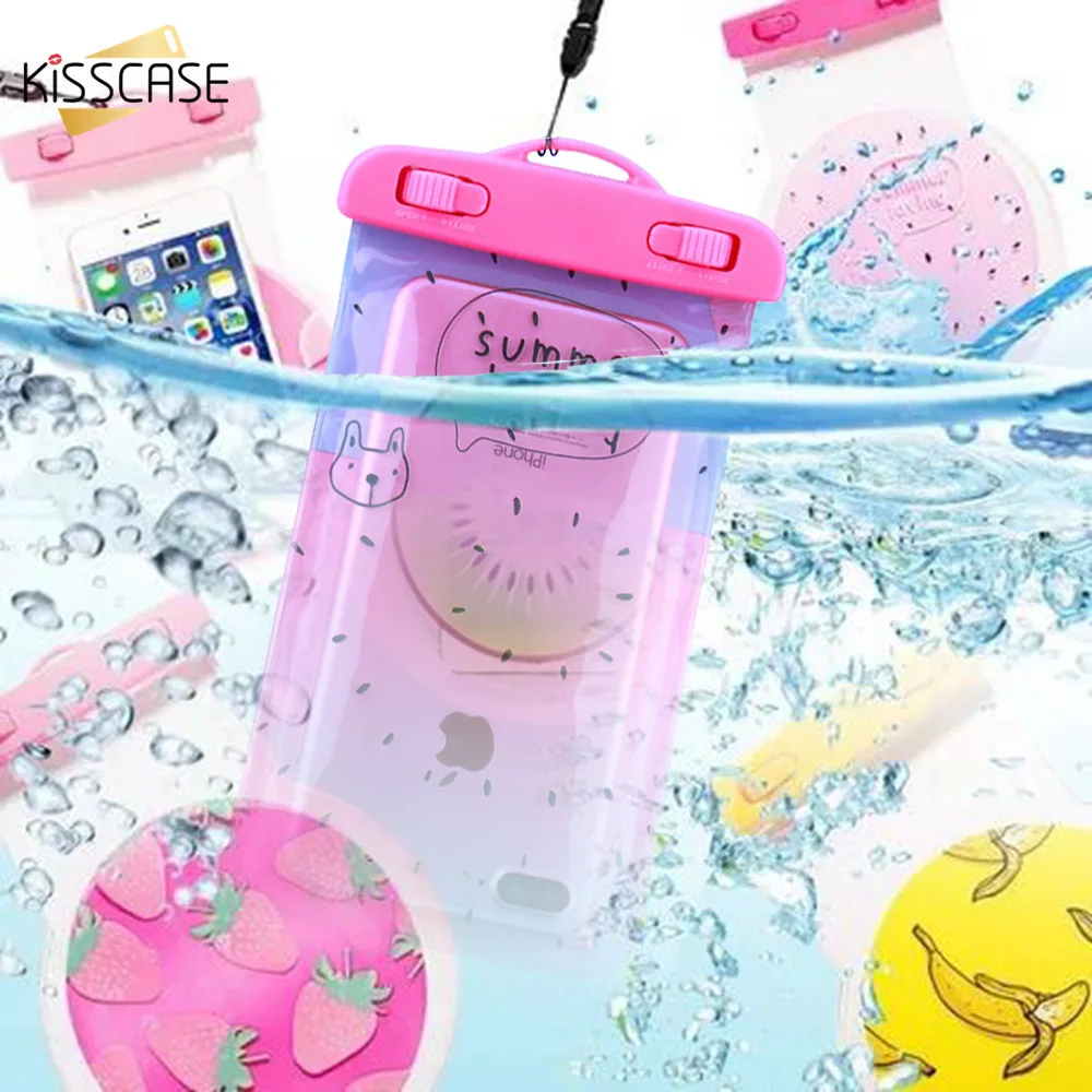 KISSCASE мультфильм водонепроницаемый чехол для iPhone 5 5S SE 6 6s 7 8 Plus плавательный Samsung
