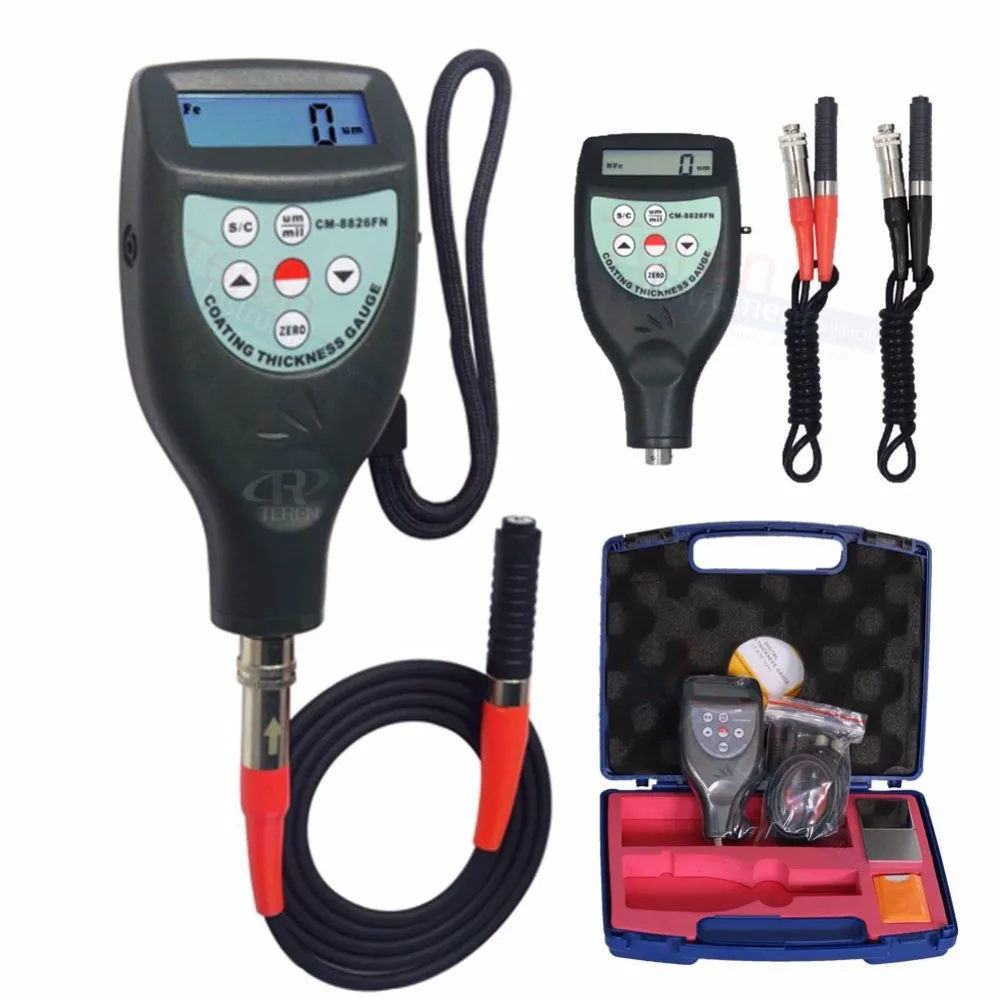

TR-CM-8826FN Magnetic Induction F Eddy Current NF Probe Coating Thickness Gauge Paint Meter 0 ~ 1250um