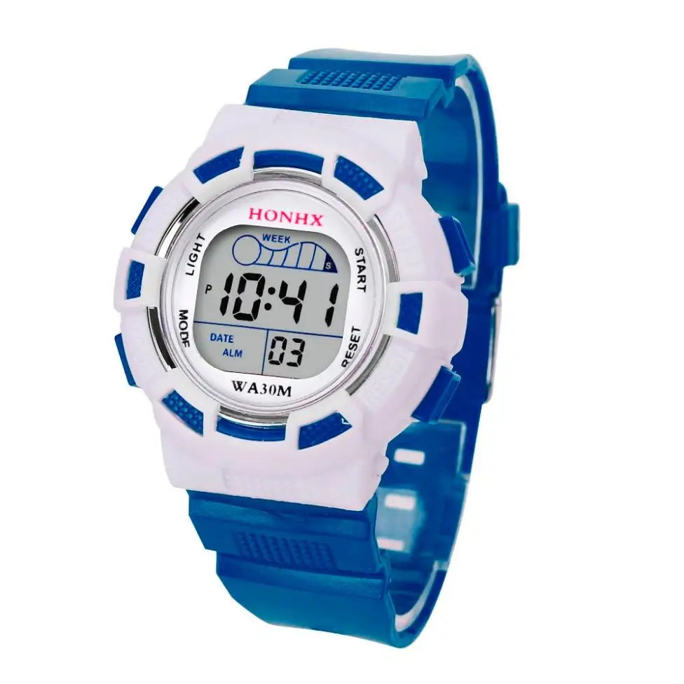 

HONHX brand Children's watch Water resistant Kids Boys Digital LED Watch Kids Alarm Date Sports Watch Gift