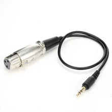 XLR Female to 3.5mm Microphone Cable, Unbalanced Female XLR to 3.5mm (1/8 Inch) TRS Stereo Mini Jack AUX Cord Audio Cable Adapt