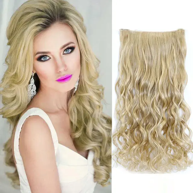 Cheap 24" 60cm long Curly Hair Extensions Clip in Hair Extension 120g 5