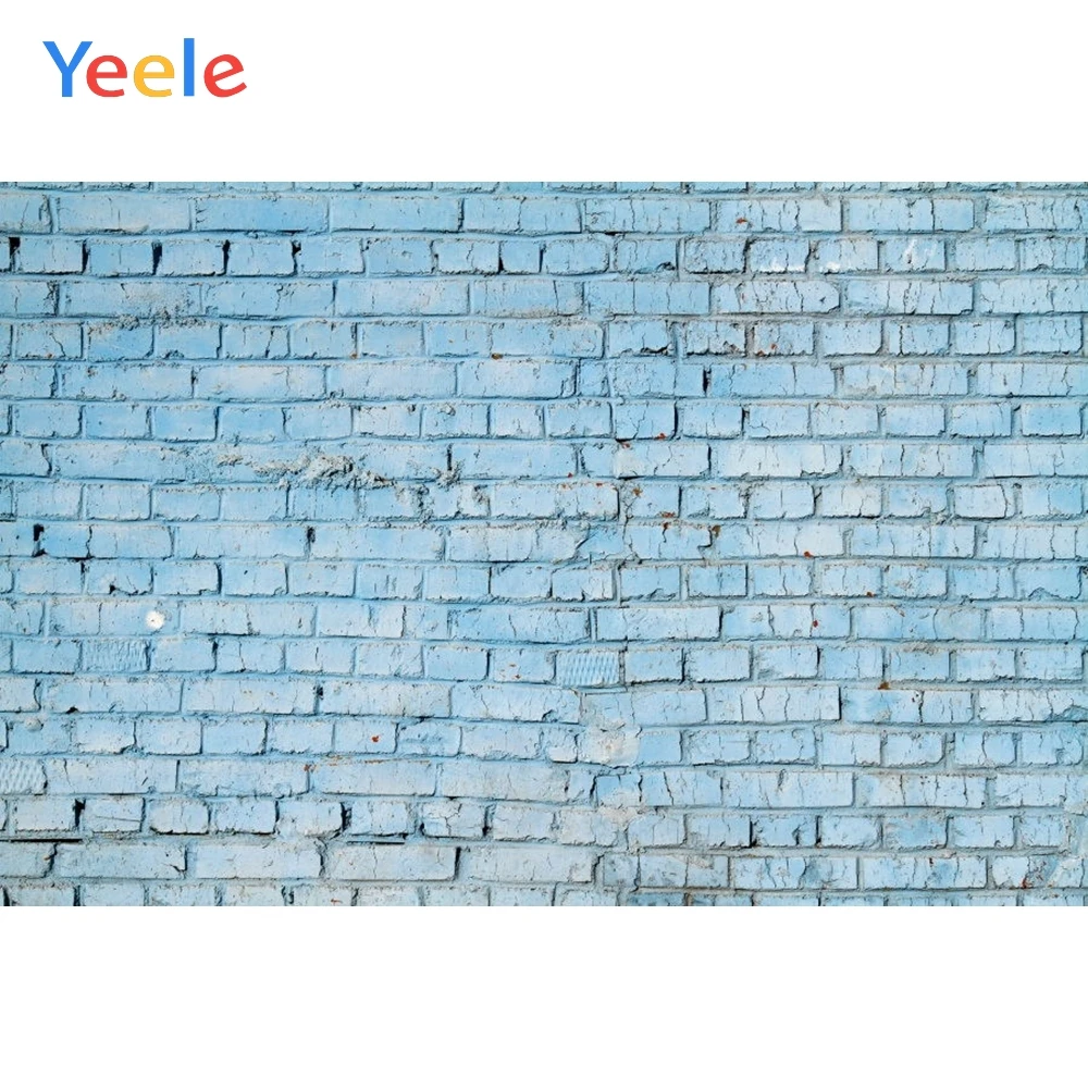 

Yeele Simple Blue Brick Wall Personalized Photocol Photographic Backdrops Photography Backgrounds Props For Photo Studio Shoots