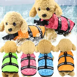 Защитный жилет для домашних животных спасательный жилет для собаки Топы Светоотражающие полосатые консерванты для щенка плавания 2019ing
