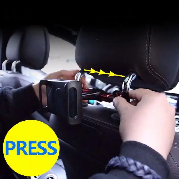 360 Вращающийся Автомобильный держатель для телефона подголовник стойка для планшета кронштейн GT66