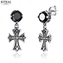 KITEAL, новинка, Стерлинговое Серебро 925 пробы, богиня, серьги крест, серьги крест, манжета, высокое качество, ювелирные изделия
