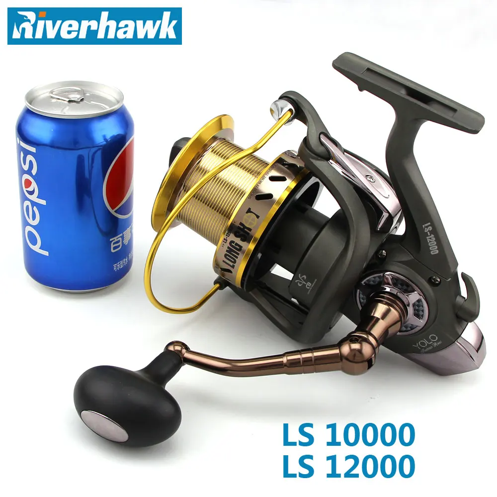 RiverHawk 10000/12000 Series Big Size Long Shot Fishing Reel Worm Shaft