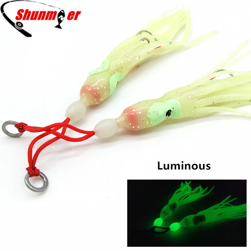 

SUNMILE 2pcs Fishing Lures Squid Jig Hook Inchiku Assist Fishing Accessories Octopus Jigs Assist Aook Suitable For Inchiku Jigs