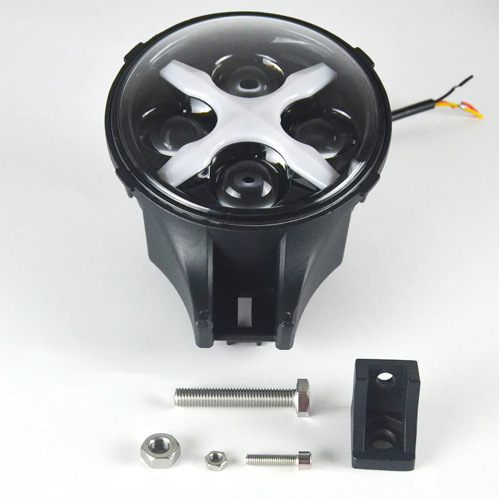 

2pcs 6 inch 60W Led Fog Light Car Round Spotlight with Multi color X Angle Eyes DRL for Jeep Wrangle Trucks Off-road 4x4