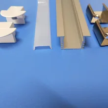 Лидер продаж Встраиваемый светодиодный алюминиевый профиль(анодированный серебряного цвета цвет) для работы с персональными компьютерами, крышка для гибких или жестких светодиодный полоски