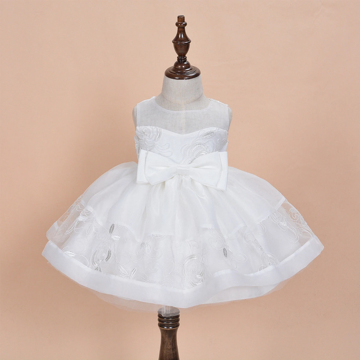Платье для маленьких девочек, 3 предмета, платье с цветочным узором для девочек, кружевное праздничное платье принцессы для маленьких