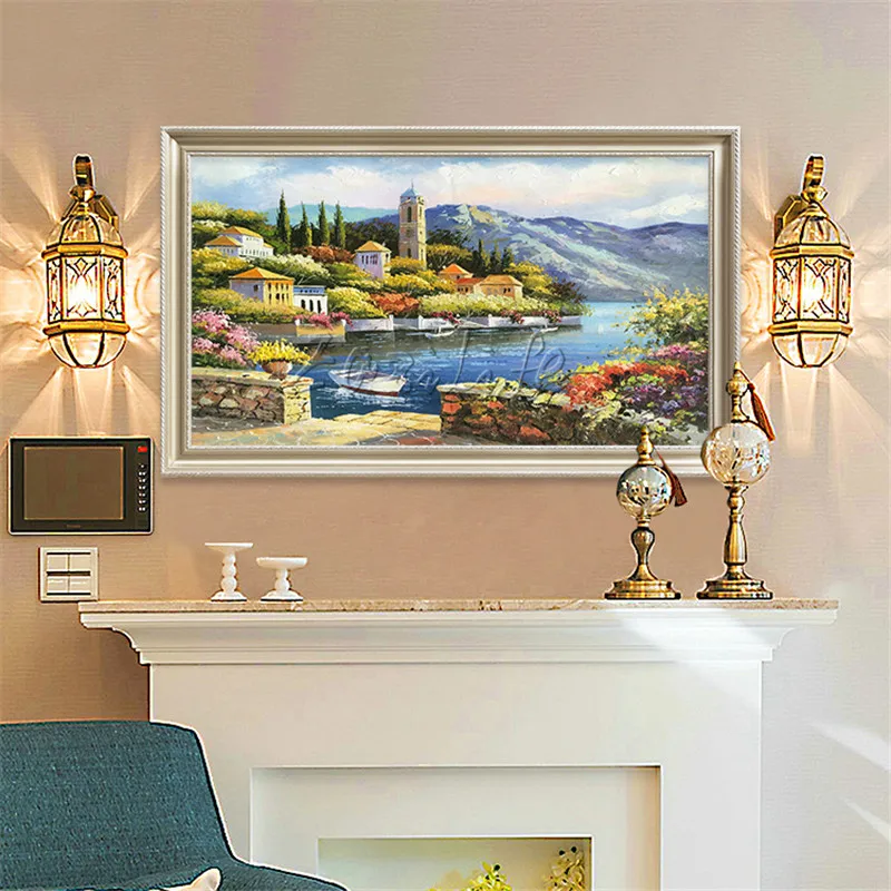 Canvas painting Venice italian seascape wall art pictures for living