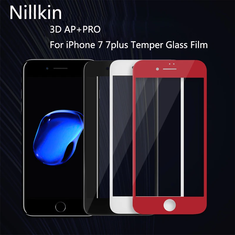 Beste 1 Stks Nillkin 3D HD Ultradunne Telefoon Full Screen Anti Explosie Front gehard Glas Film Voor Apple iphone 7 7 plus 4.7 #039; #039;5.5 inch