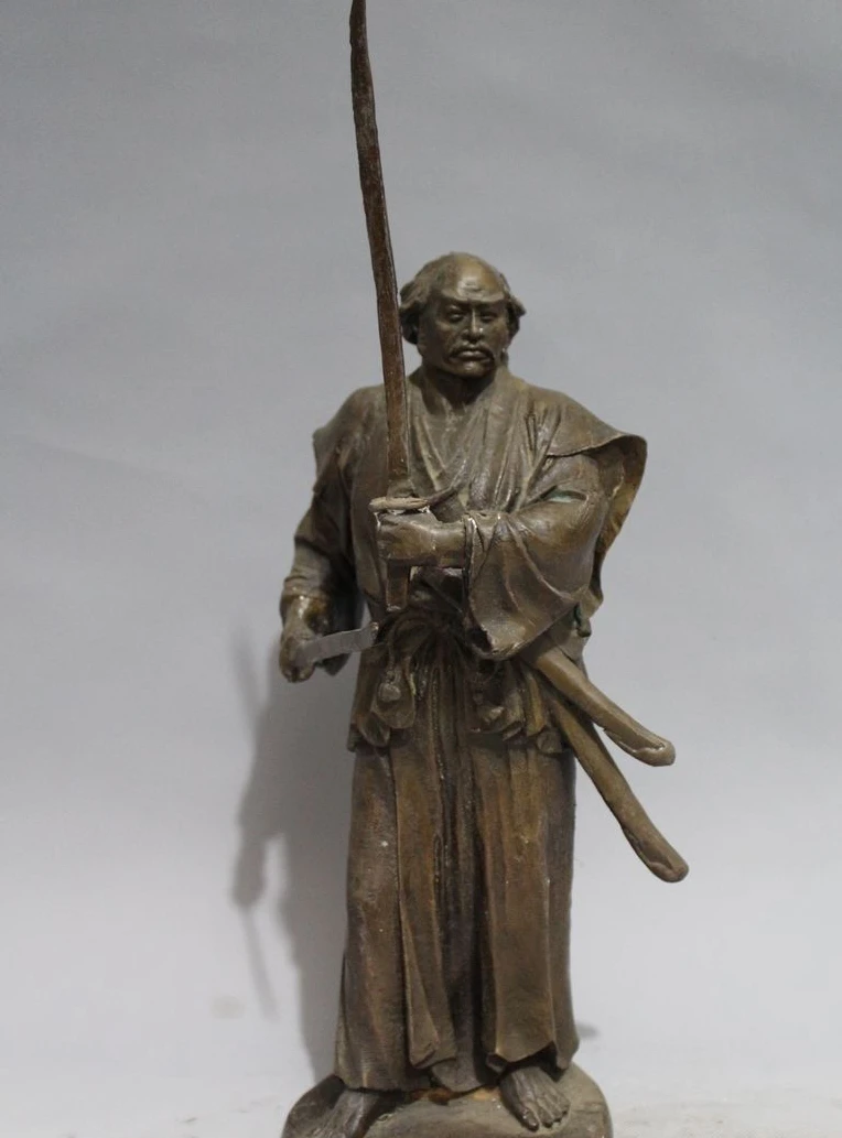 

15"Western Art sculpture Bronze art Statue Toyan warrior Japan Samurai