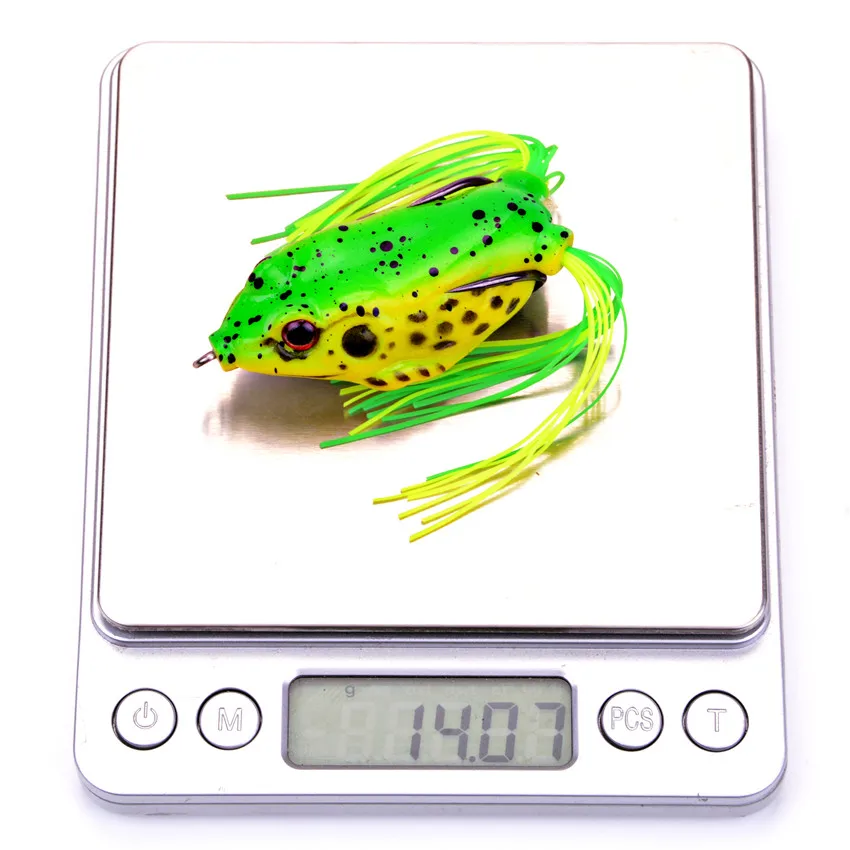 

1PC Soft Tube Bait Japan Plastic Frog Shape Fishing Lures Treble Hooks Topwater Ray Frog 60mm 14g Artificial Soft Bait