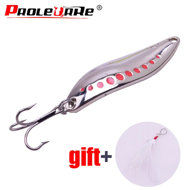 Metal Vib Leech Spinners Spoon Lures 10g 15g 20g Artificial Bait With  Feather Hook Night Fishing