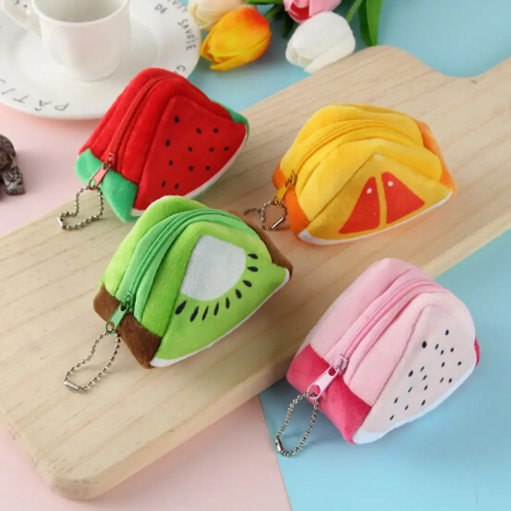 2018 Cute Fruit Wallet Gift Plush Coin Purse Women Female Bag Change