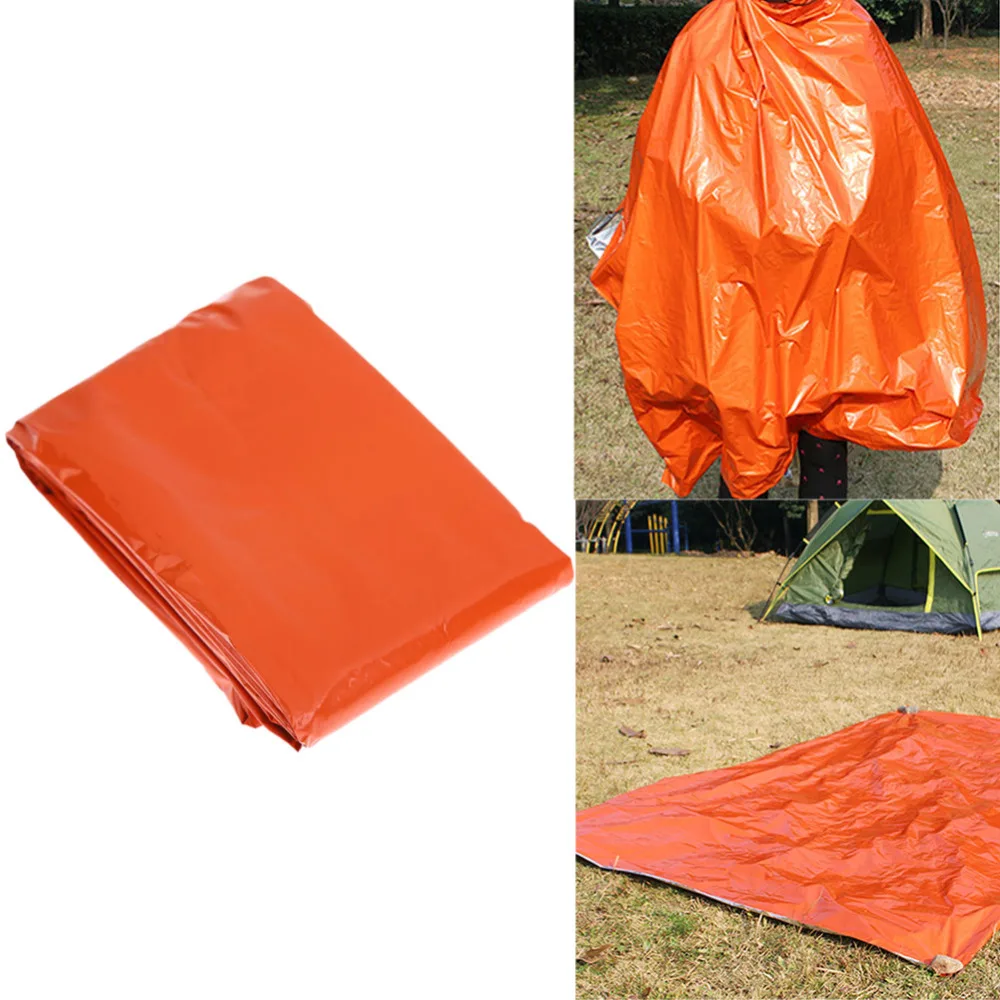 

2.1*1.3m Camping Portable Emergency Blanket First Aid Survival Rescue Curtain Life-Saving Tent Tools Outdoor Survive Orange Tool