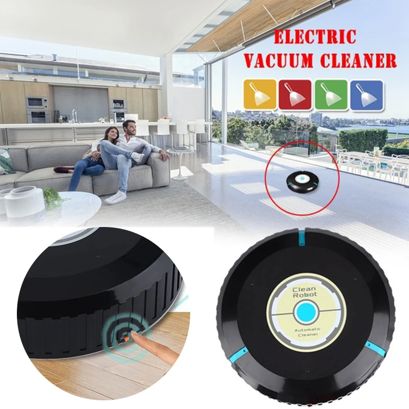 

Cleaner Robot Cleaning Home Automatic Mop Dust Cleans Sweeping black