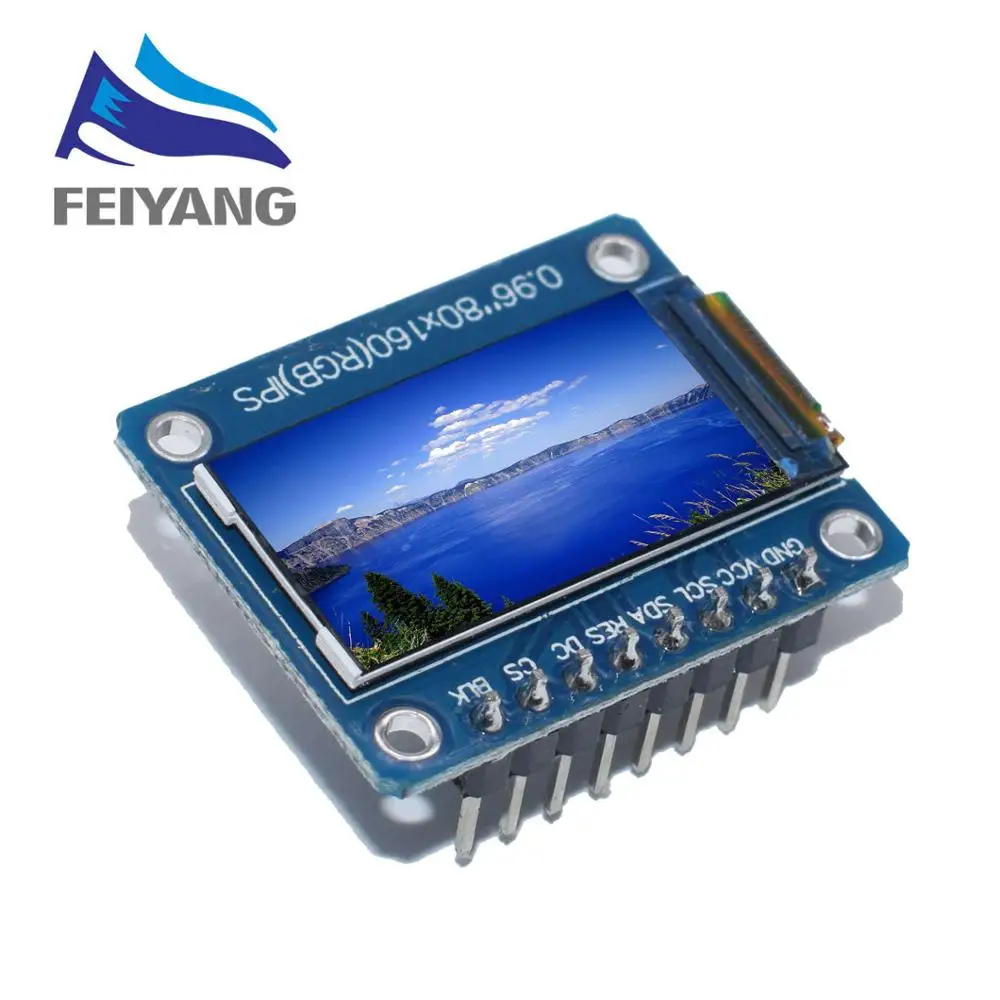 TFT дисплей 0,96/1,3 1,44 дюймов ips 7P SPI HD 65K полноцветный ЖК-модуль ST7735 Привод IC 80*160(не OLED) для Arduino - Цвет: 0.96 TFT