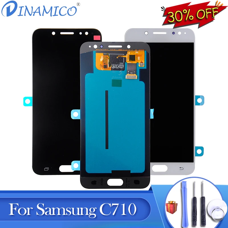 

Dinamico Promotion C8 Lcd For Samsung Galaxy C710 Lcd Touch Screen Digitizer Assembly C7100 C710F J7 PLUS C8 Display 5Pcs