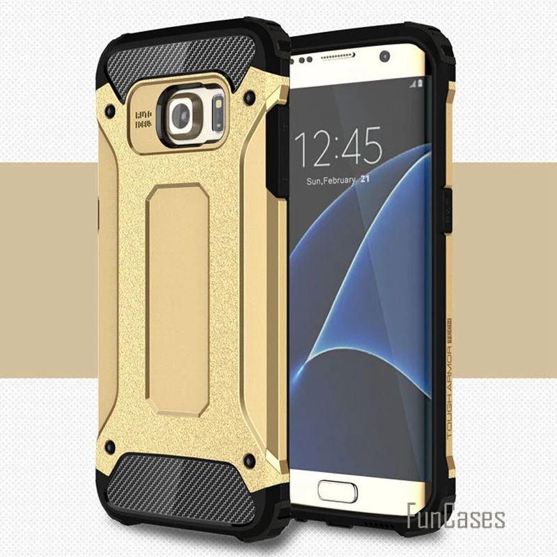 For samsung S7 edge dual layer plastic + tpu armor case for samsung galaxy s7 edge cases G9350