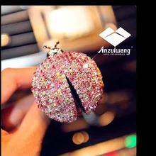 ANZULWANG креативный роскошный жук из Искусственного хрусталя, красочный автомобильный парфюм, автомобильный Кондиционер, блестящие украшения, освежитель воздуха