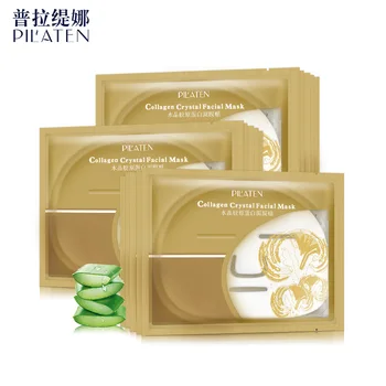 

5PCS Collagen Crystal Aloe Vera Facial Mask Whitening Moisture Anti Aging Face Cleansing Masks Women Skin Care