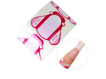 

100 PCS Nail Form DIY Design Nail Art Extension Guide Forms Acrylic UV Gel Nail Art Tip Sticker Manicure Tips / by DHL 100sets
