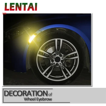 

LENTAI 1Set Auto Car Door Wheel Eyebrow 3D Stickers For Kia Rio K2 Ceed Sorento Sportage Hyundai Solaris I30 IX35 Creta Tucson