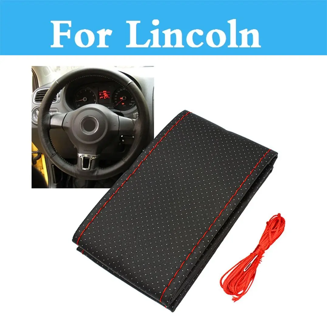 Diy Leather Car Steering Wheel Cover Universal Car Inner Decoration For